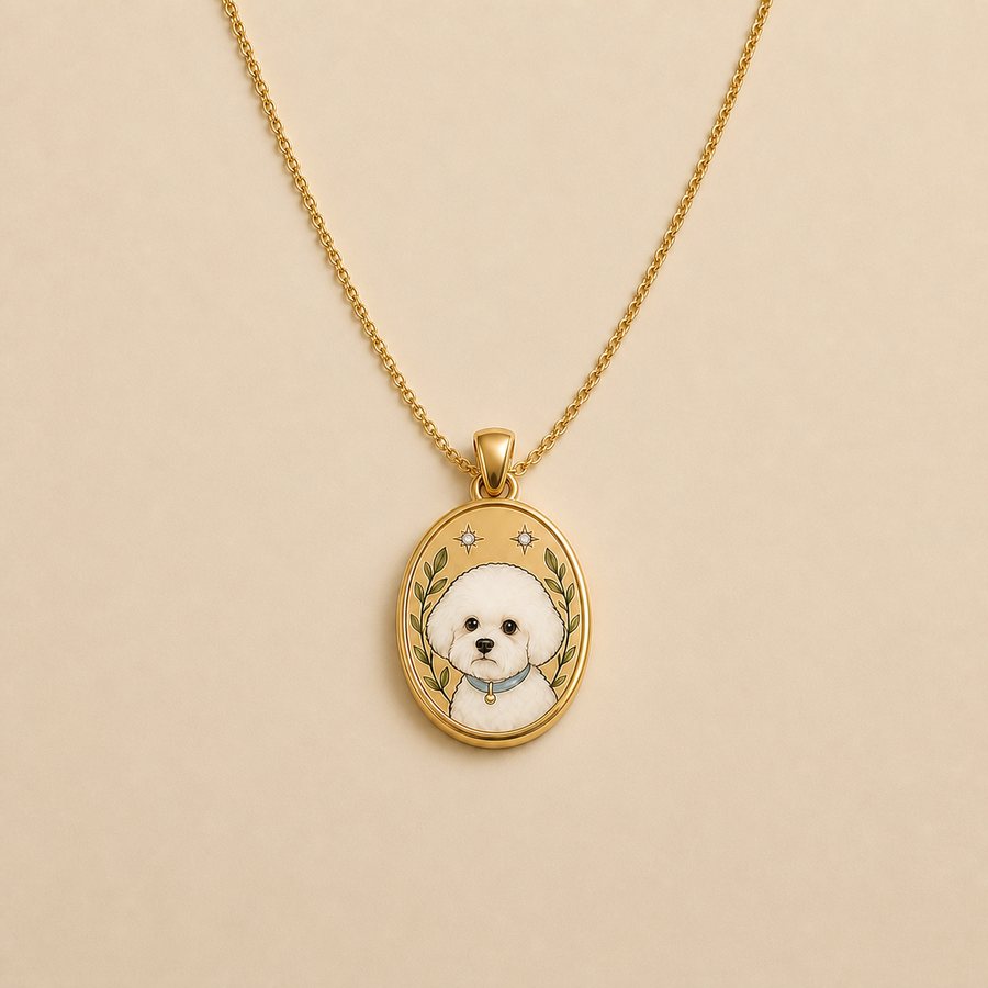 Custom pet portrait charm